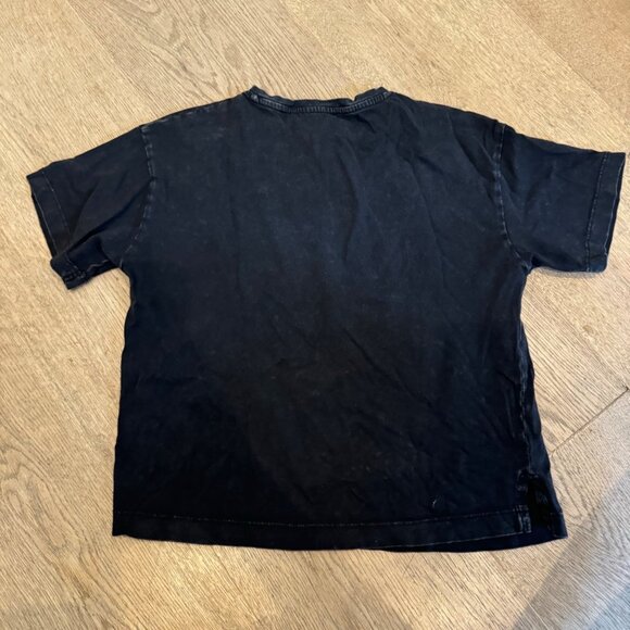 Rolling Stones Kids T-Shirt Black Distressed Logo Graphic Zara Size 7 tee - Picture 5 of 6